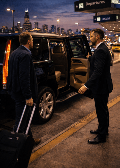 airport pickup with a Chicago Black Car Service