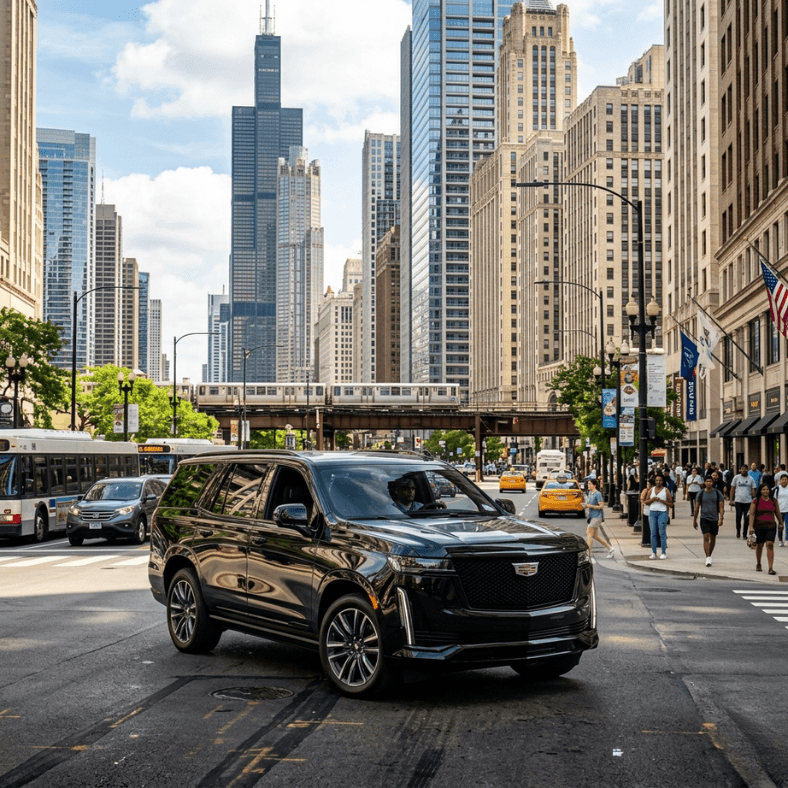 Corporate Limo Service Chicago with Luxury Cadillac Escalade