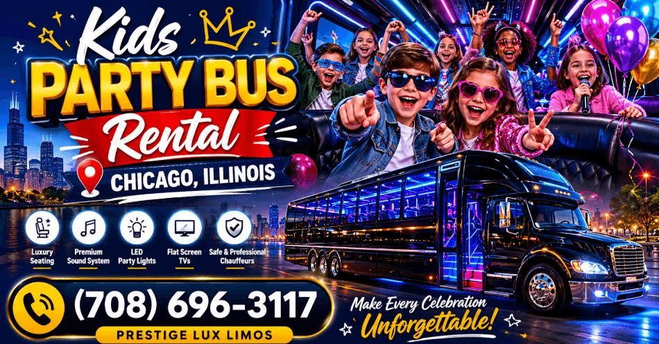Kids Party Bus Rental in Chicago | Prestige Lux Limos