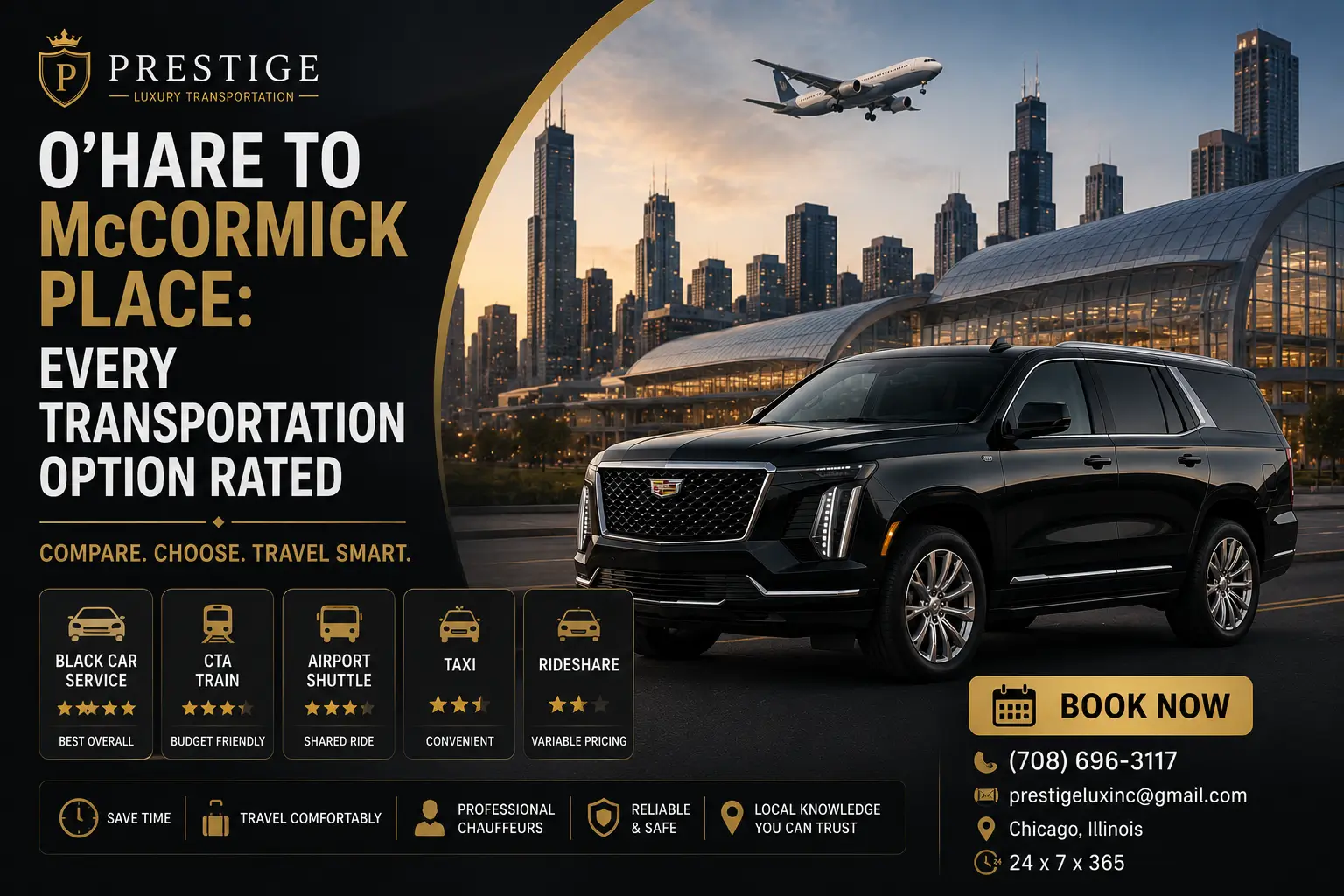 O'Hare to McCormick Place- Every Transportation Option Rated