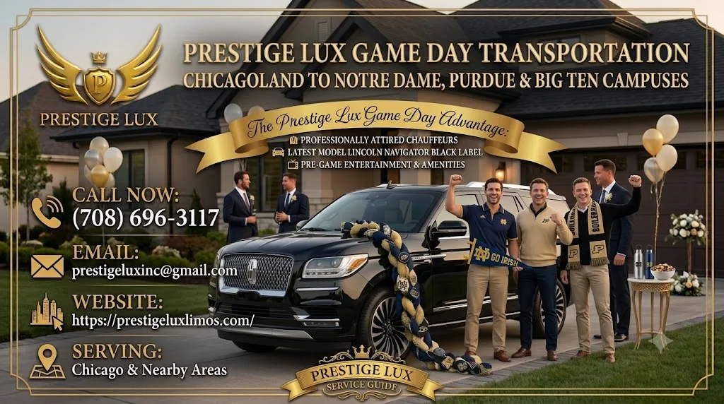 Game Day Limo from Chicago- Notre Dame, Purdue & Big Ten